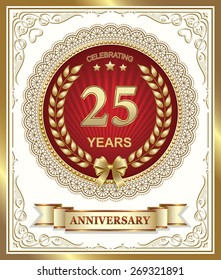 Anniversary card 25 years