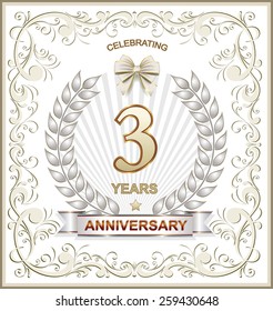 Anniversary card 3 years