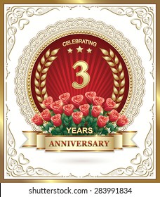 Anniversary card 3 years