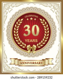 Anniversary card 30 years