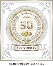 Anniversary card 30 years