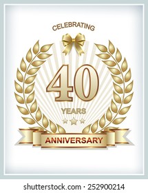 Anniversary card 40 years 