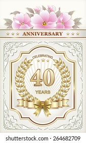 Anniversary card 40 years