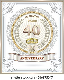Anniversary card 40 years
