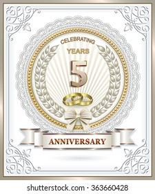 Anniversary card 5 years