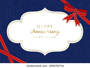 Diseño de tarjetas de aniversario, plantilla de marco