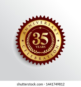 Anniversary celebration 35 year. Used for certificate, gift, voucher, print, banner, web