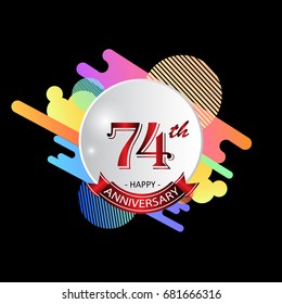 anniversary celebration 74th years greeting