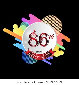 anniversary celebration 86th years greeting