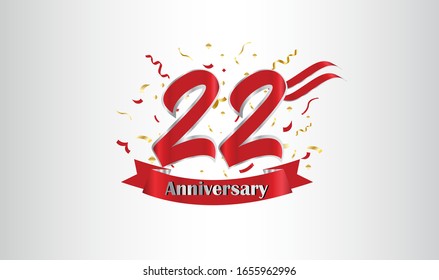 Anniversary celebration background. with the 22nd number in gold and with the words golden anniversary celebration.