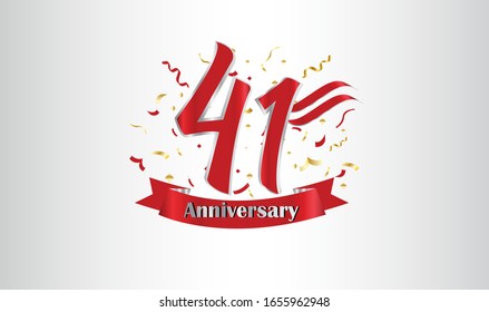 Anniversary celebration background. with the 41st number in gold and with the words golden anniversary celebration.