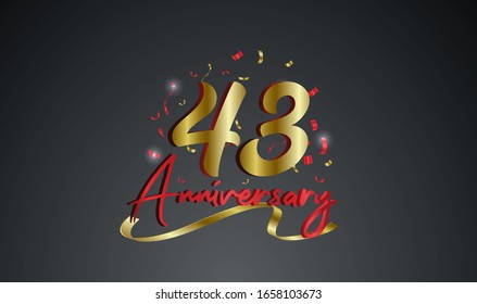 43rd Anniversary Images, Stock Photos & Vectors | Shutterstock