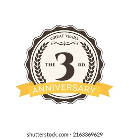 Anniversary celebration badge vector template design