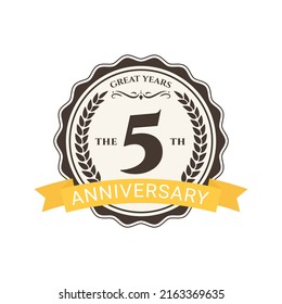 Anniversary celebration badge vector template design