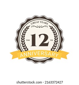 Anniversary celebration badge vector template design