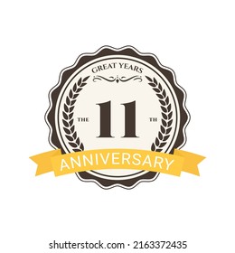 Anniversary celebration badge vector template design