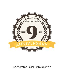 Anniversary celebration badge vector template design