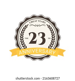 Diseño de plantillas vectoriales de distintivo de celebración de aniversario