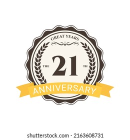 Anniversary celebration badge vector template design