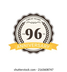 Anniversary celebration badge vector template design