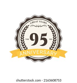 Anniversary celebration badge vector template design