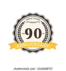 Anniversary celebration badge vector template design