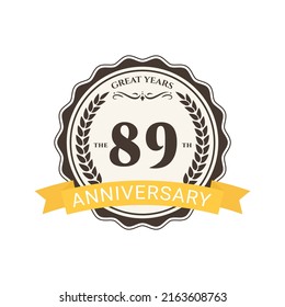 Anniversary celebration badge vector template design