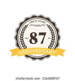 Anniversary celebration badge vector template design
