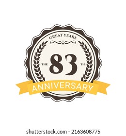 Anniversary celebration badge vector template design
