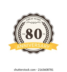 Anniversary celebration badge vector template design