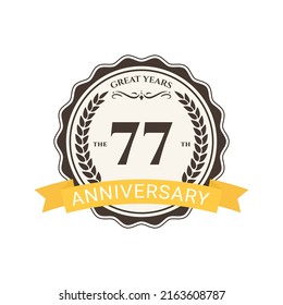 Anniversary celebration badge vector template design