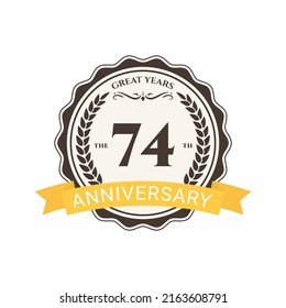 Anniversary celebration badge vector template design