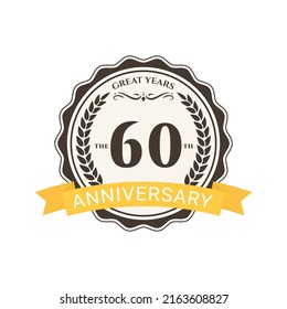 Anniversary celebration badge vector template design