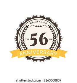 Anniversary celebration badge vector template design