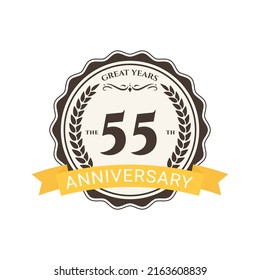Anniversary celebration badge vector template design