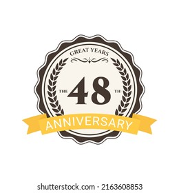 Anniversary celebration badge vector template design