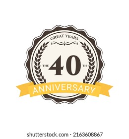 Anniversary celebration badge vector template design