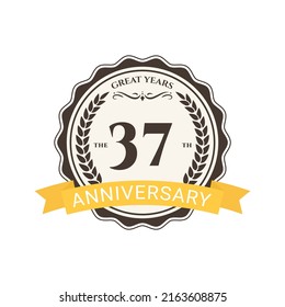 Diseño de plantillas vectoriales de distintivo de celebración de aniversario