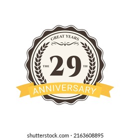 Anniversary celebration badge vector template design