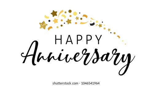 Anniversary Celebration Design Lettering Typography Fine Stock Vector 