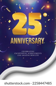 Anniversary celebration flyer poster design 25 years