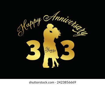 Anniversary celebration. Golden numbers with sparkling confetti, stars, glitters and streamer ribbons. Vector festive illustration. Realistic 3d sign. Party event decoration