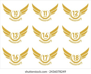 Anniversary  Celebration Logo Design Vector 