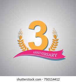 Anniversary celebration of numbers background. vector illustration