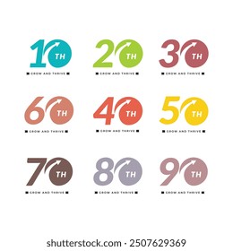 Jubiläumsfeier Set Vektor Vorlage Design Illustration