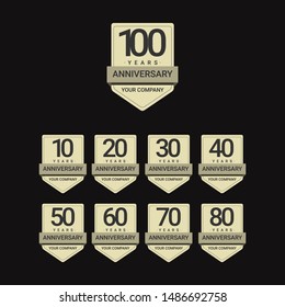  Anniversary Celebration Your Company Vector Template Design Illustration