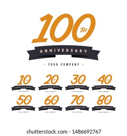  Anniversary Celebration Your Company Vector Template Design Illustration