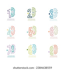 anniversary celebrations Logo Colletions Template