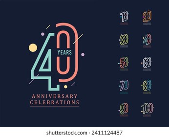 anniversary celebrations Logo Colletions Template 