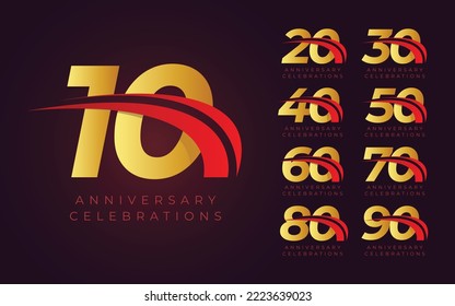 anniversary celebrations logo design template